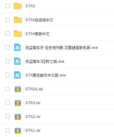 GTA侠盗猎车1-5系列 百度云 打包合集